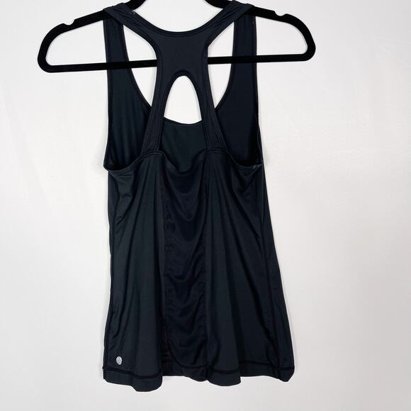 Zella XSmall XS Black Cut Out Racerback Workout Tank Top Scoop Neck Womens - Picture 2 of 9